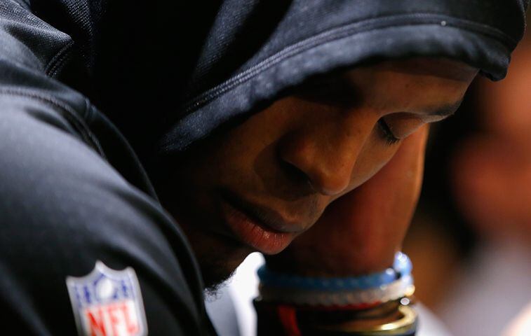 Cam Newton abruptly leaves interview