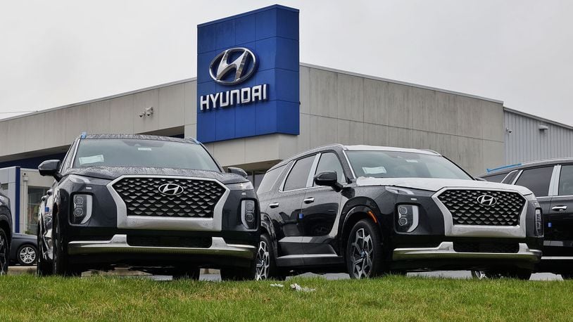 New vehicles for sale at Jeff Wyler Hyundai of Fairfield on Ohio 4 in Fairfield. NICK GRAHAM/FILE