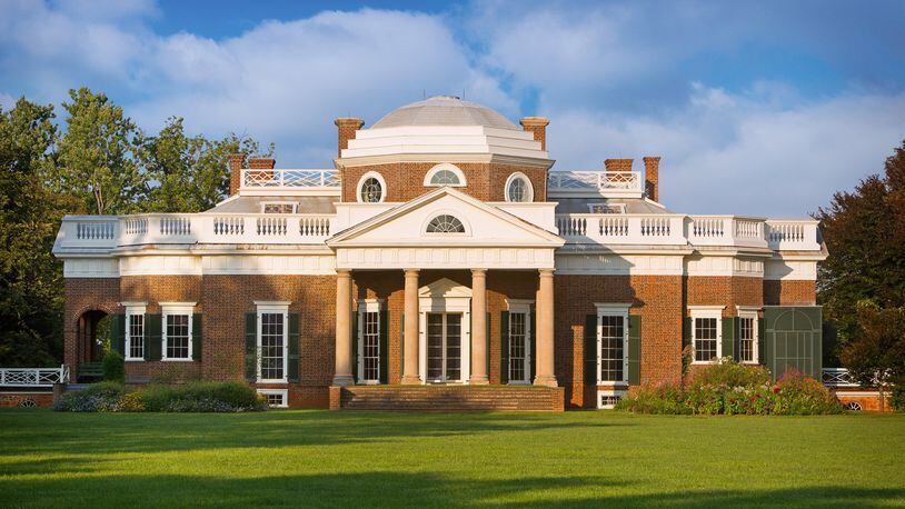The west front of Thomas Jefferson’s Monticello, where new Hamilton tours are being offered. (Jack Looney/Thomas Jefferson Foundation at Monticello/TNS)