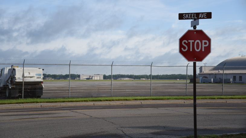 Skeel Avenue on Area A, Wright-Patterson Air Force Base, Ohio, was named after Capt. Burt Skeel. U.S. Air Force photo by Matthew Clouse