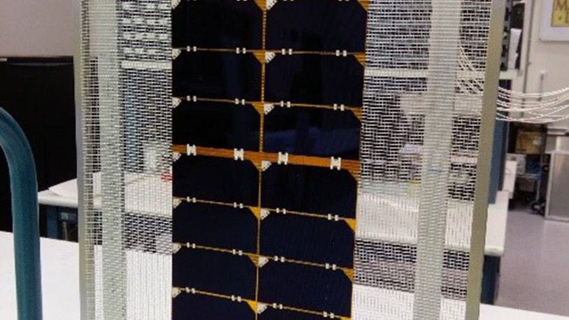 Inverted metamorphic multi-junction solar cells are a more efficient and lighter weight alternative to the state-of-practice, multi-junction space solar cells. (Courtesy photo/SolAero Technologies)