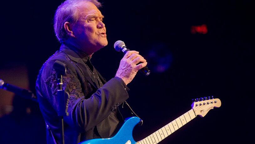 NASHVILLE, TN - JANUARY 03: Glenn Campbell performs during The Goodbye Tour at the Ryman Auditorium on January 3, 2012 in Nashville, Tennessee. (Photo by Ed Rode/Getty Images)