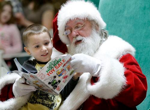 Kids visit Santa at Upper Valley Mall