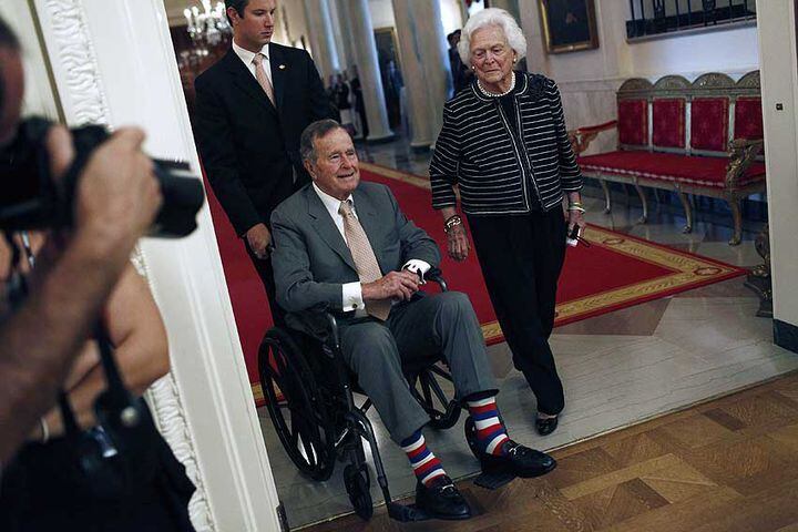 Swank! George H.W. Bush and his colorful socks