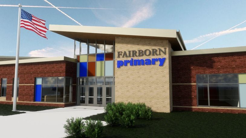 Rendering of the new Fairborn PreK-2 school. CONTRIBUTED