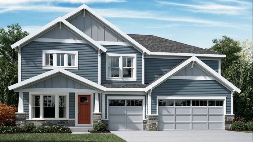 The first phase of Aberdeen by Fischer Homes in Miamisburg will include the Pacific Craftsman home pictured here, part of the Grandin Designer Collection.