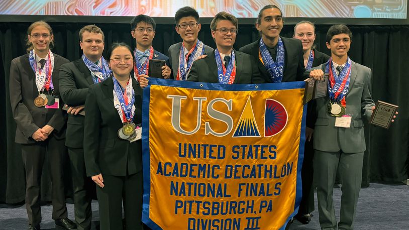 Oakwood High School's Academic Decathlon team won the Division III national championship in April 2024.