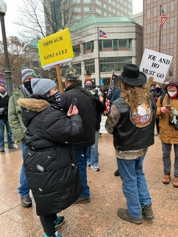 PHOTOS: Protestors gather outside the Ohio statehouse