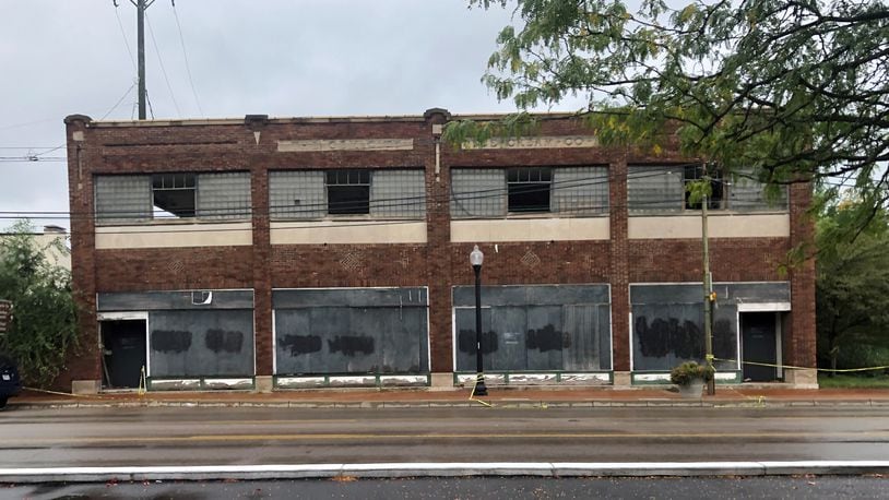 The Gem City Ice Cream Co. building, the site of the Wright brothers' first bike shop, at 1005 W. Third St. The city of Dayton wants to demolish the property, which officials say is a nuisance. CORNELIUS FROLIK / STAFF