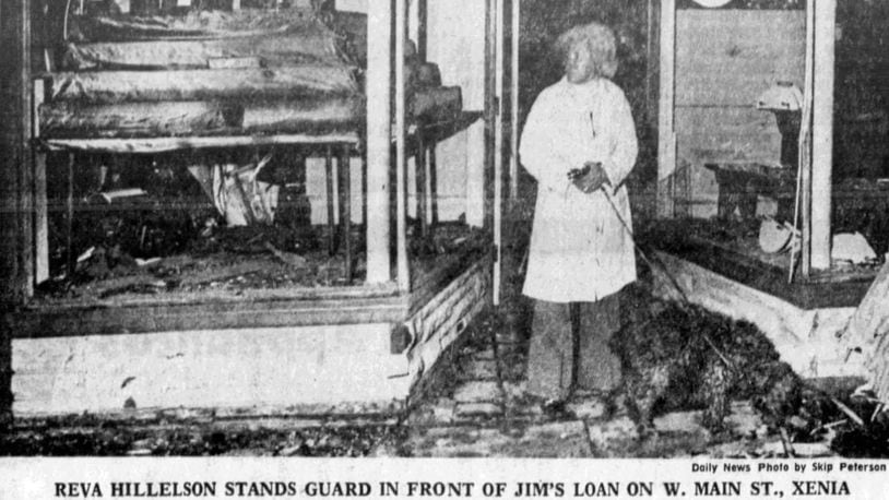 James and Reva Hillelson, owners and operators of Jim’s Loan Co. on Main Street lost the front of their pawn shop in the tornado. DAYTON DAILY NEWS ARCHIVES