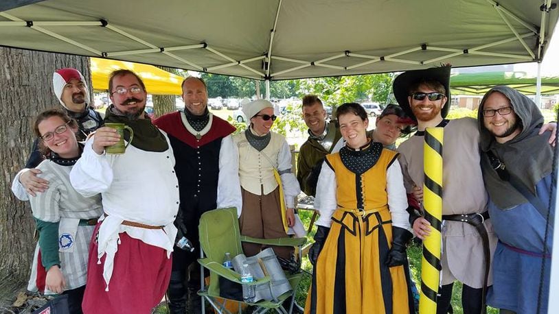 Members of the local chapter of the Society for Creative Anachronism participate in a large Medieval reenactment every summer at the Butler County Fairgrounds.
