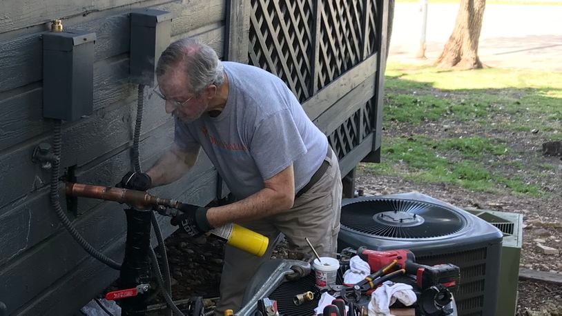 Paul Mitchell, who lives in Cedarville, traveled to Austin, Texas to help Texans get their water back on after the state's big freeze in February. CONTRIBUTED