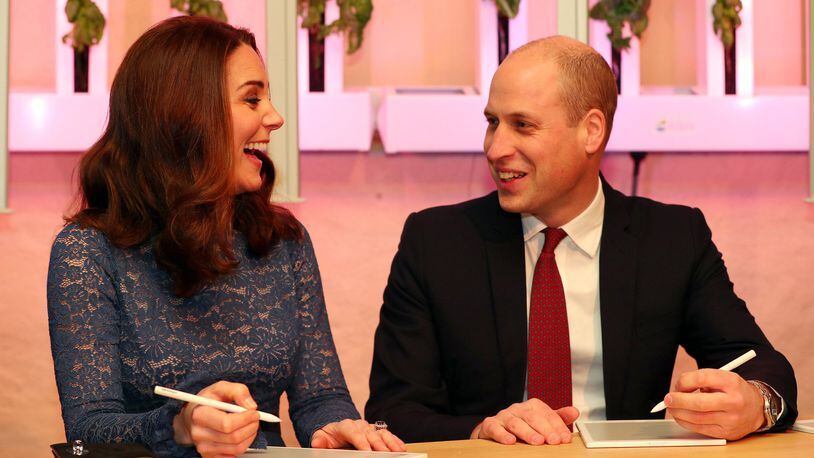 The Duke and Duchess of Cambridge at ‘MESH’, a work-space for start-up tech companies in Oslo, during their visit to Norway on Feb. 1, 2018. (Hannah Mckay/PA Wire/Zuma Press/TNS)
