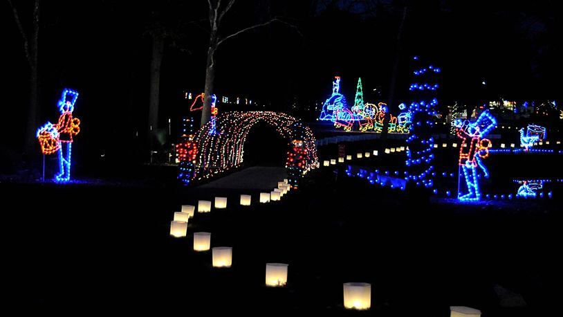 Woodland Lights, a walk-through Christmas lights display near Centerville, Ohio, will return in 2020, but will look a little different due to COVID-19 restrictions. DAVID MOODIE/CONTRIBUTED