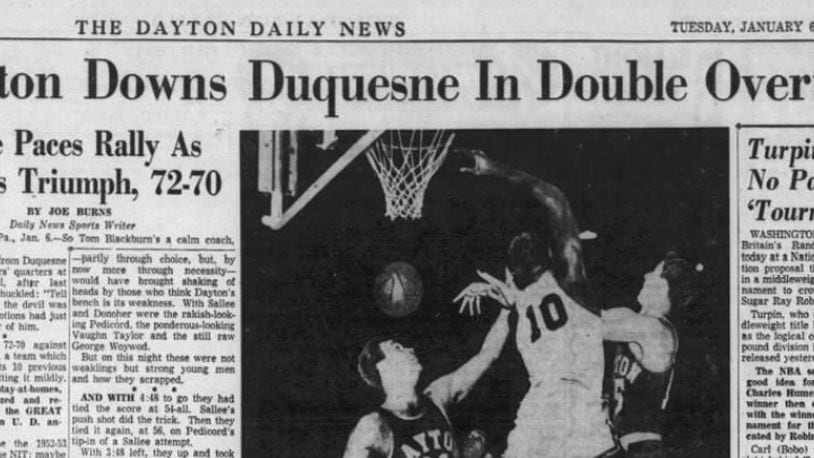 The sports front page of the Dayton Daily News on Jan. 6, 1953.