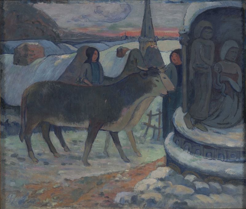 Paul Gauguin, Christmas Night (The Blessing of the Oxen), 1902-3.  Oil on canvas, Indianapolis Museum of Art in Newfields.