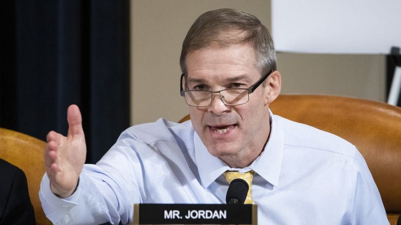 Local Congressman Jim Jordan, R-Urbana, said he would serve on President Trump’s legal team for the impeachment trial if asked. (Photo by Jim Lo Scalzo-Pool/Getty Images)