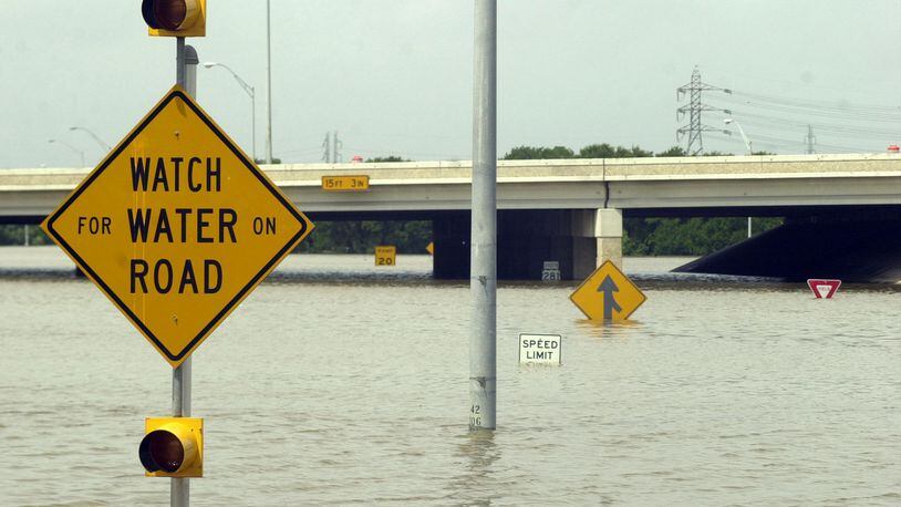 Flooding in Texas did not deter a college sophomore at Texas A&M University from making it to class.