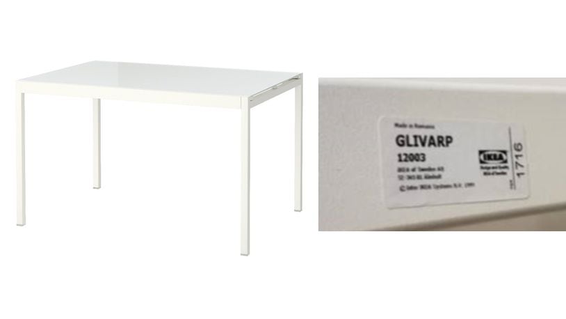 IKEA has announced a recall of its GLIVARP tables.