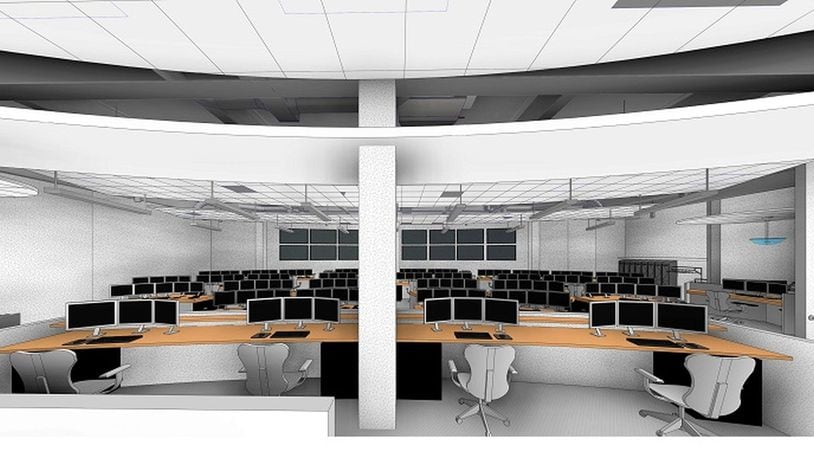 Rendering of the Kettering Health Network operations command center at 1050 Forrer Blvd.