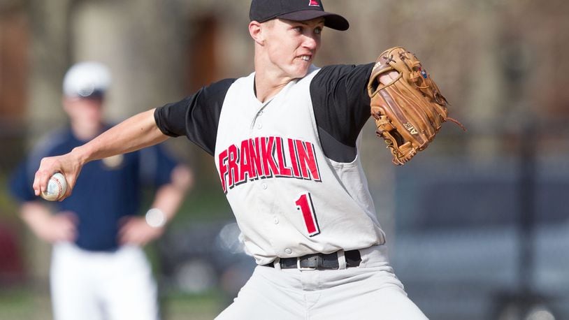 Franklin High School grad Travis Lakins was drafted by the Red Sox in the sixth round in 2015 out of Ohio State University. STAFF FILE PHOTO/2013