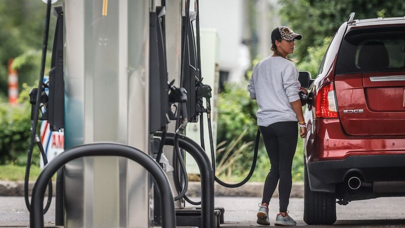 The national average has declined for 42 consecutive days, the longest decline since the pandemic started in 2020. At this Marathon at the intersection of Dryden Rd. and Arbor Blvd. unleaded regular was $3,99 a gallon. JIM NOELKER/STAFF
