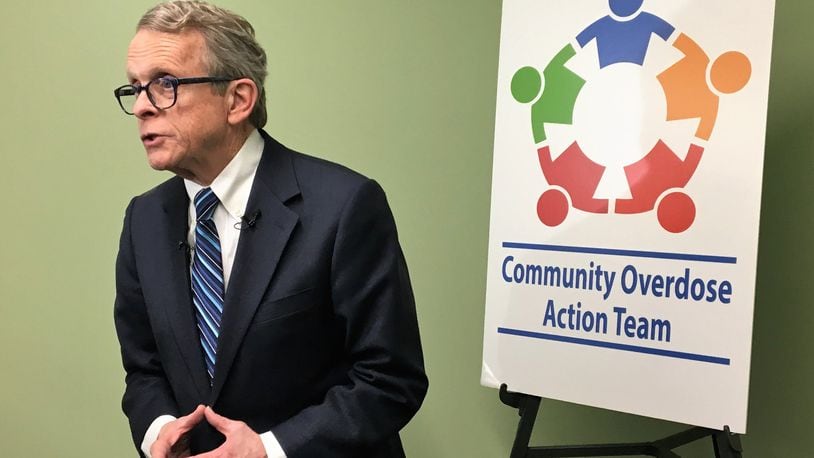 Governor Mike DeWine kicked off his RecoveryOhio listening tour in Dayton on Thursday, Jan. 24, 2018. KATIE WEDELL/STAFF