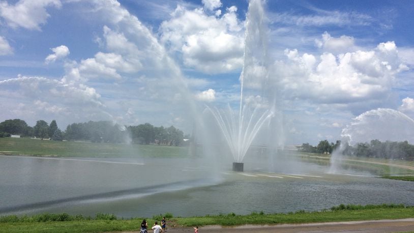The fountains at RiverScape MetroPark. CORNELIUS FROLIK / STAFF