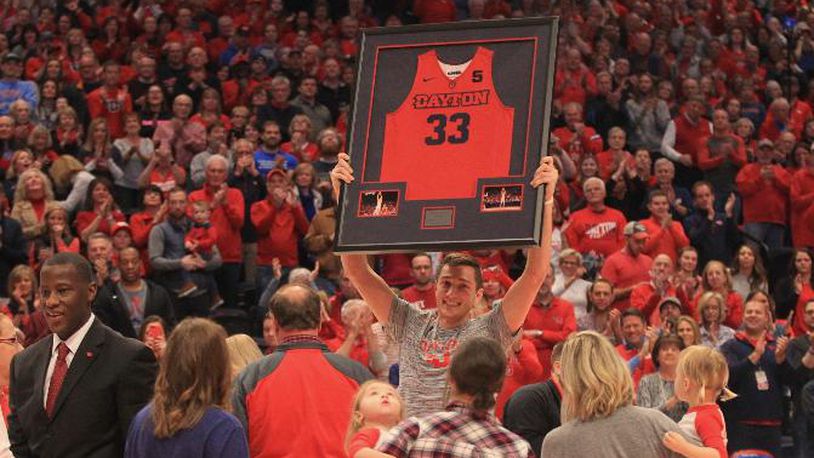 Dayton honors its seniors at the last home game on Saturday, March 7, 2020, at UD Arena.