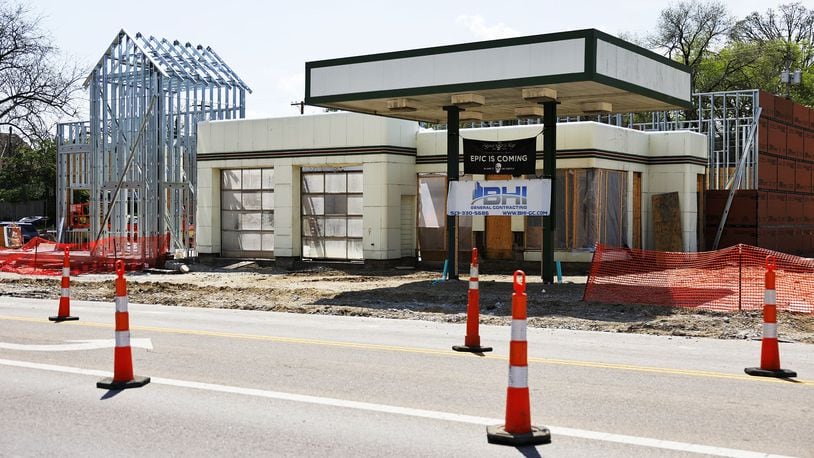 Construction continues on the Agave & Rye restaurant Tuesday, April 16, 2024 on Main Street in Hamilty NICK GRAHAM/STAFF