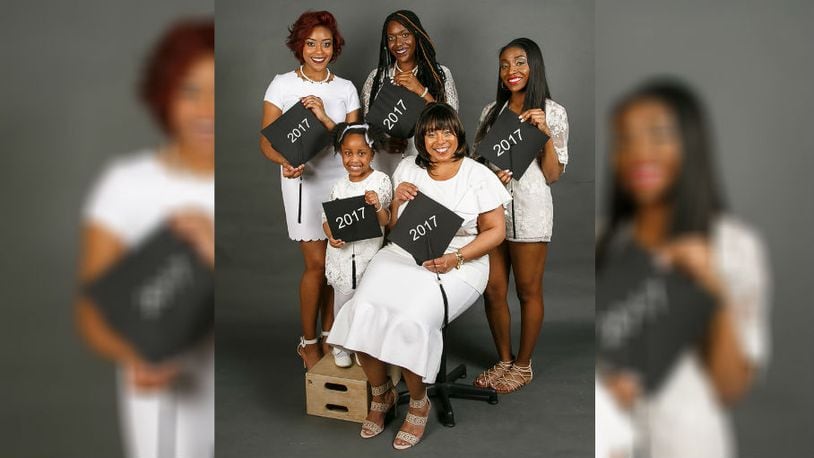 Three generations of women graduating in 2017 celebrated in a photo shoot. (Darryl Hammond of Hammond Photo Design)
