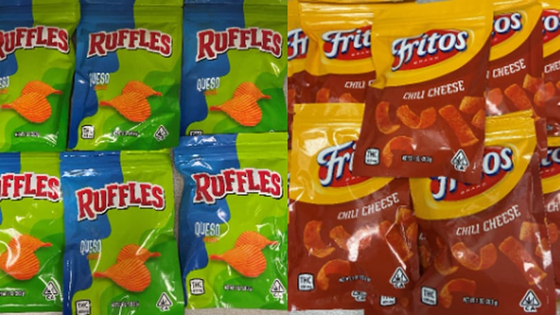 The Montgomery County Coroner's Office and Community Overdose Action Team is warning the public of THC-infused edibles with packaging that resembles common snacks, like these items recently confiscated by Dayton police during an investigation.