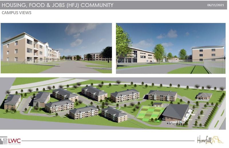Preliminary concept plans for new housing on a former school site owned by Homefull. CONTRIBUTED