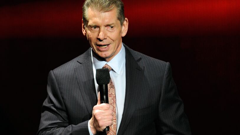 WWE Chairman and CEO Vince McMahon speaks at a news conference on January 8, 2014 in Las Vegas, Nevada.  (Photo by Ethan Miller/Getty Images)