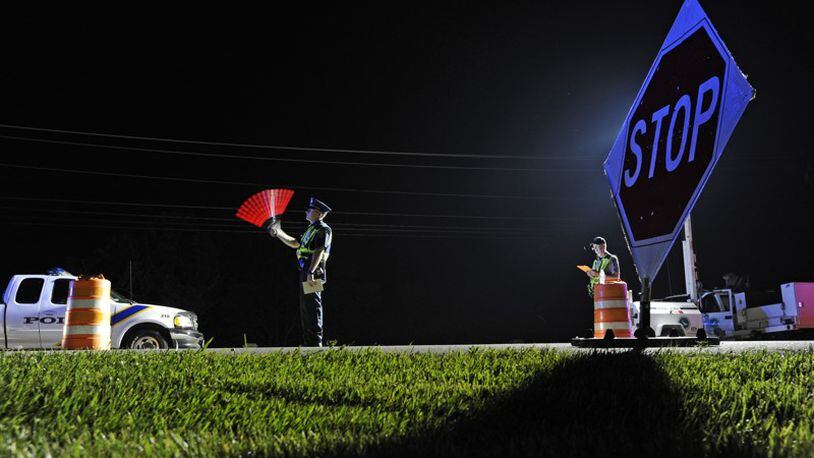 An OVI checkpoint will be held in Butler County today, Friday, Sept. 29, 2023, in Middletown. NICK GRAHAM/FILE