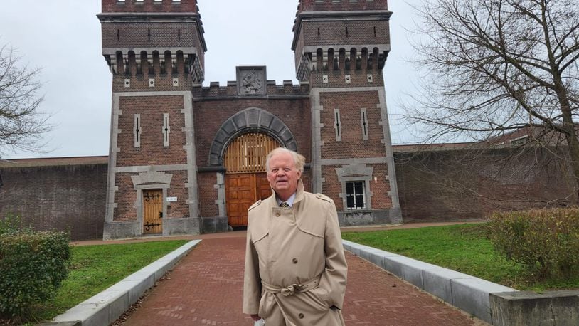 Ambassador Tony Hall stands in front of the Ambassador Tony Hall stands in front of the Hague Penitentiary Institution. (CONTRIBUTED)