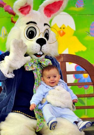 Easter Bunny visits mall
