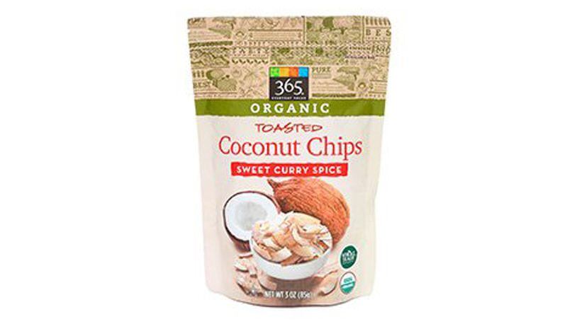 Pass on the croutons and top your salad instead with savory spiced coconut chips like these 365 Everyday Value brand: Sweet Curry Spice, please. (Whole Foods Market/TNS)