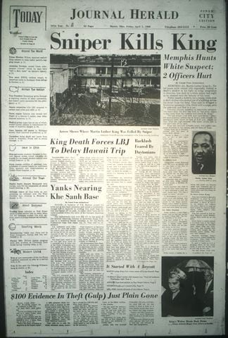 News pages tell MLK assassination story