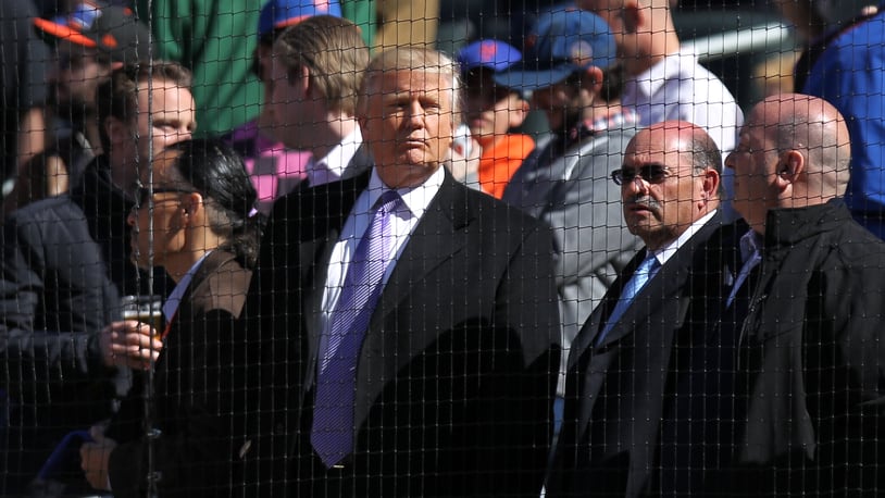 FILE PHOTO - Donald Trump attends the Opening Day Game between the New York Mets and the Atlanta Braves at Citi Field on April 5, 2012 in New York City.  (Photo by Nick Laham/Getty Images)