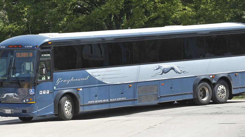 Greyhoud bus service currently shares a building with the Greater Dayton RTA in Trotwoood, but will stop operating from the hub at the end of October. TY GREENLEES / STAFF