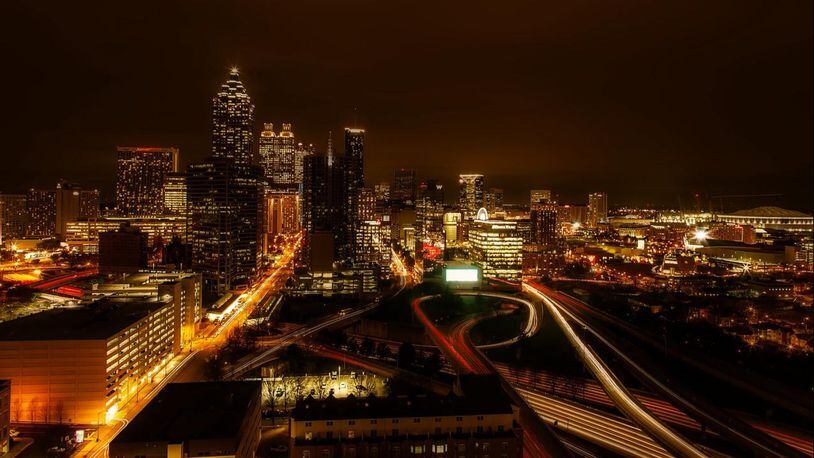 A skyline view of Atlanta at night. The city has been attacked by hackers who have shut down the city’s computer systems. The attackers are demanding a ransom in exchange for unlocking the system.