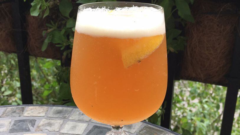 Weiss Bier Cocktail With Charred Orange and Bourbon. (Lee Svitak Dean/Minneapolis Star Tribune /TNS)