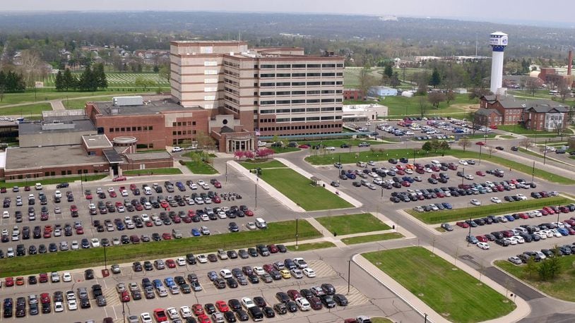 An aerial view of Dayton VA Medical Center campus in May 2018. FILE