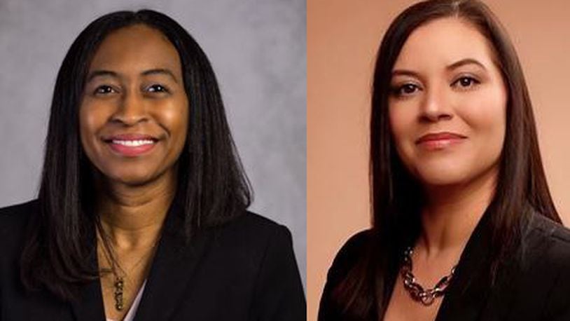 Jacqueline Gaines, left, and Angelina Jackson, right, are running for the Democratic nomination for Common Pleas Judge.