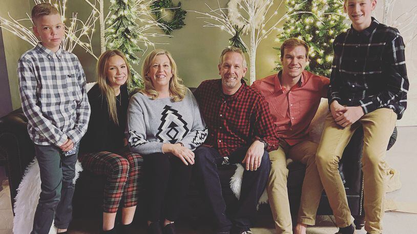 Brady Scott (L) is nearly 12 years old and was born with a disorder that prevents him from eating most foods. He is shown with his family (L-R) Rilee, 18, mom Kerri, dad Rian, Noah, 21 and Kaden, 14. The family connected with A Kid Again in SW Ohio about a year ago and have had more time together as a family since Brady was born. CONTRIBUTED