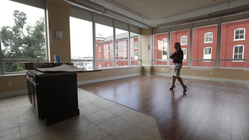 A photo inside the Sixth Street Lofts before tenants moved in. The lofts received tax breaks through the community reinvestment area program. LISA POWELL / STAFF