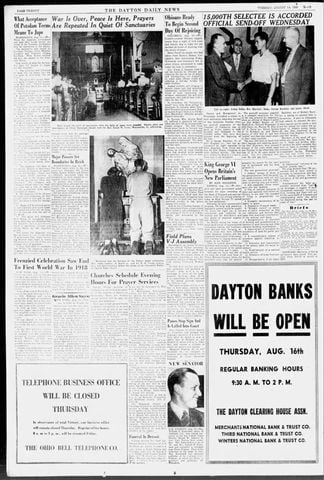 PHOTOS: The end of World War II is documented in the pages of the Dayton Daily News