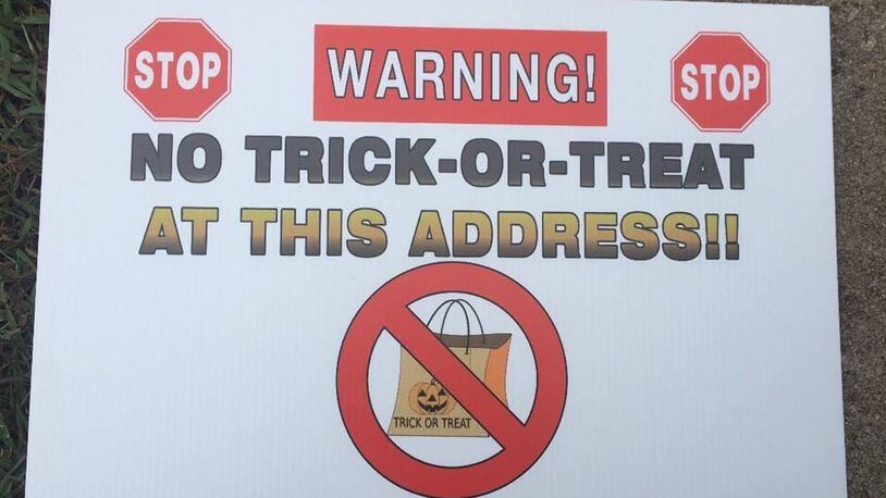 The Butts County Sheriff's Office in Jackson, Georgia, has posted 'no trick-or-treat' signs in the front of the houses of registered sex offenders in the county.