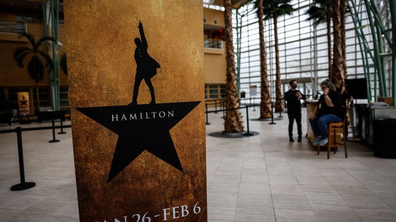 The Broadway musical "Hamilton" is coming to the Schuster Center Jan. 26 through Feb. 6. JIM NOELKER/STAFF